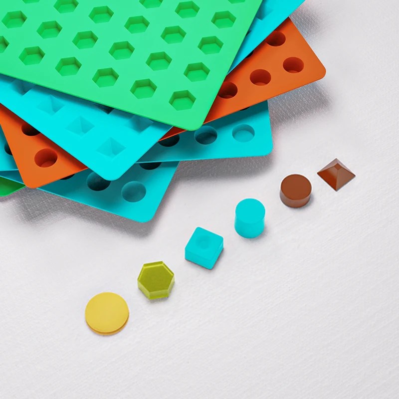 Large size 250 cavities bear jelly mold square semi sphere doughnut chocolate candy silicone molds moldes de silicona