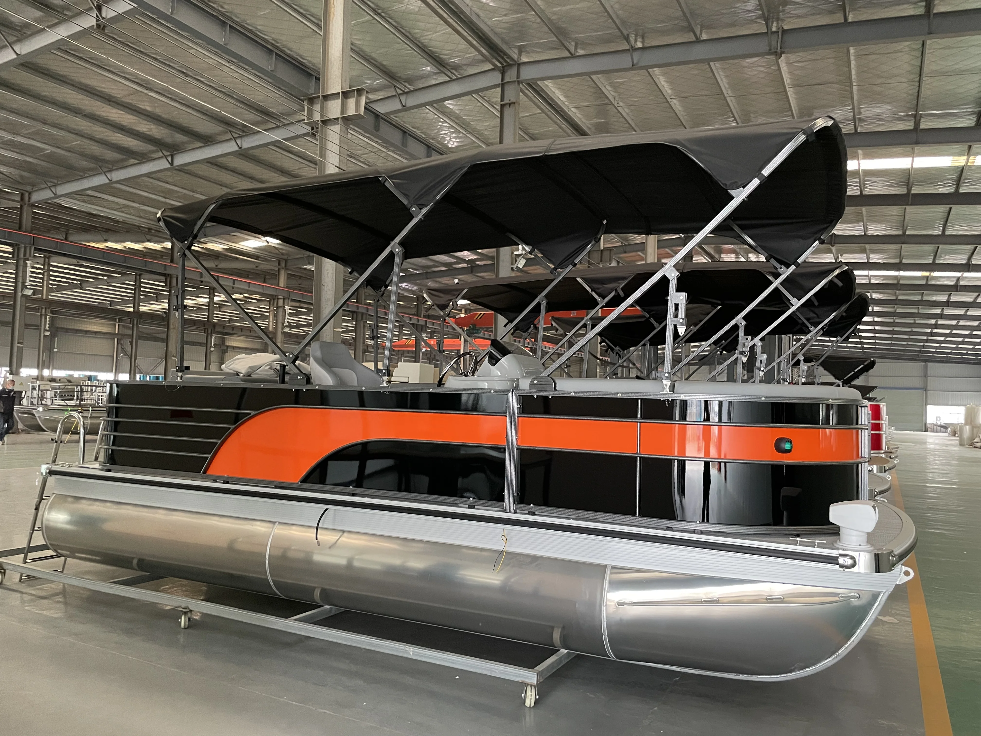 China Luxury aluminum party 26 ft 25 feet pontoon speed boat Outboard Engine Yacht center console boat