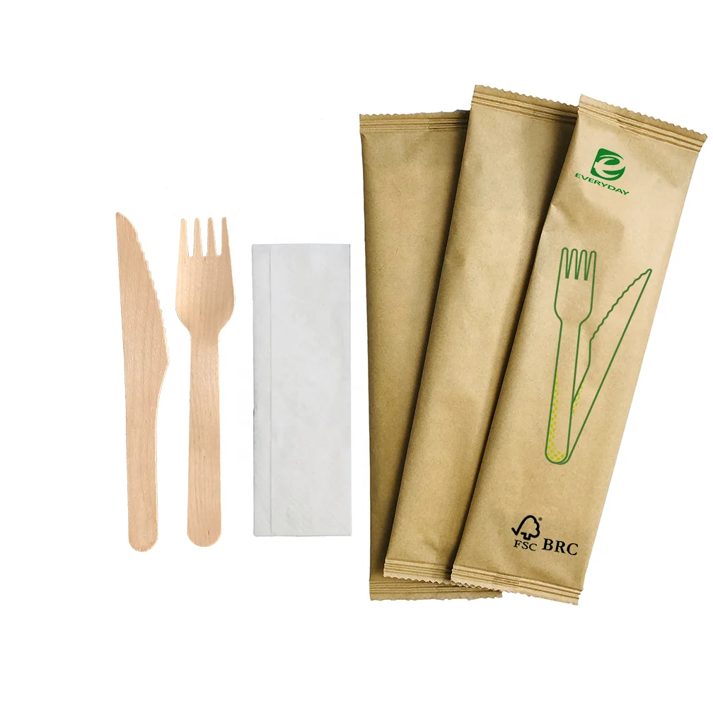 China Manufacture factory price free sample Wooden Eco Friendly  Disposable Cutlery
