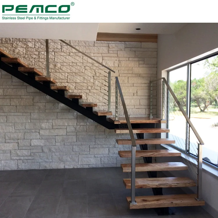 Outdoor Stair Modern Black Metal Stainless Steel Tension Cable Wire Balustrade Railing Rope For Deck