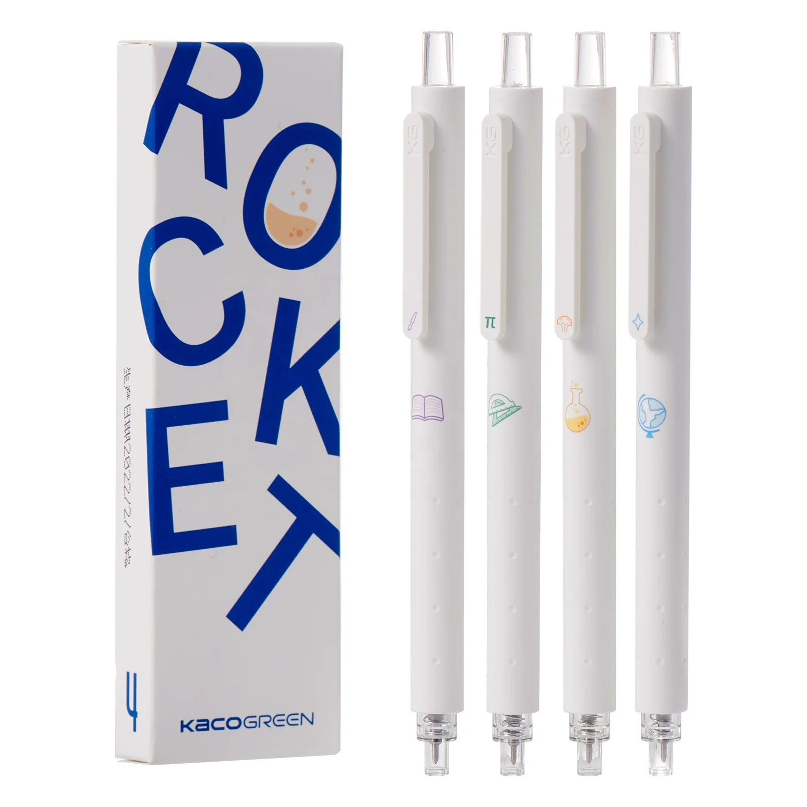 KACO ROCKET выдвижные гелевые чернильные ручки 0 5 мм тонкая точка черные чернила