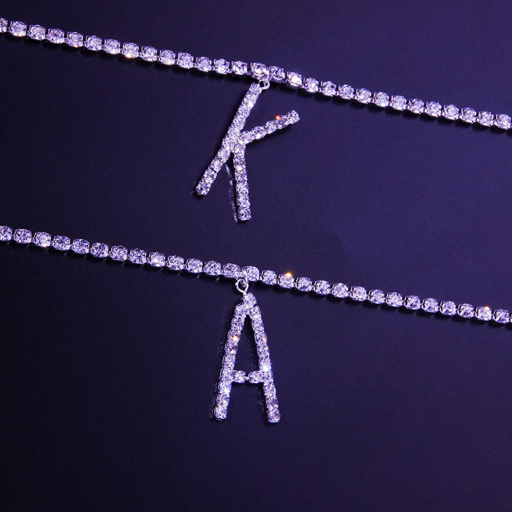 Womens Jewelry 2021 26 Alphabet Pendant Crystal Body Chaines Body Chain Jewelry For Women