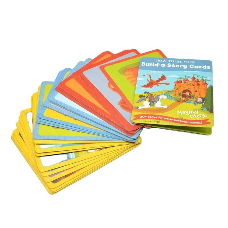 Custom printing baby number learning memory flashcard cheap study education playing flash cards for kids