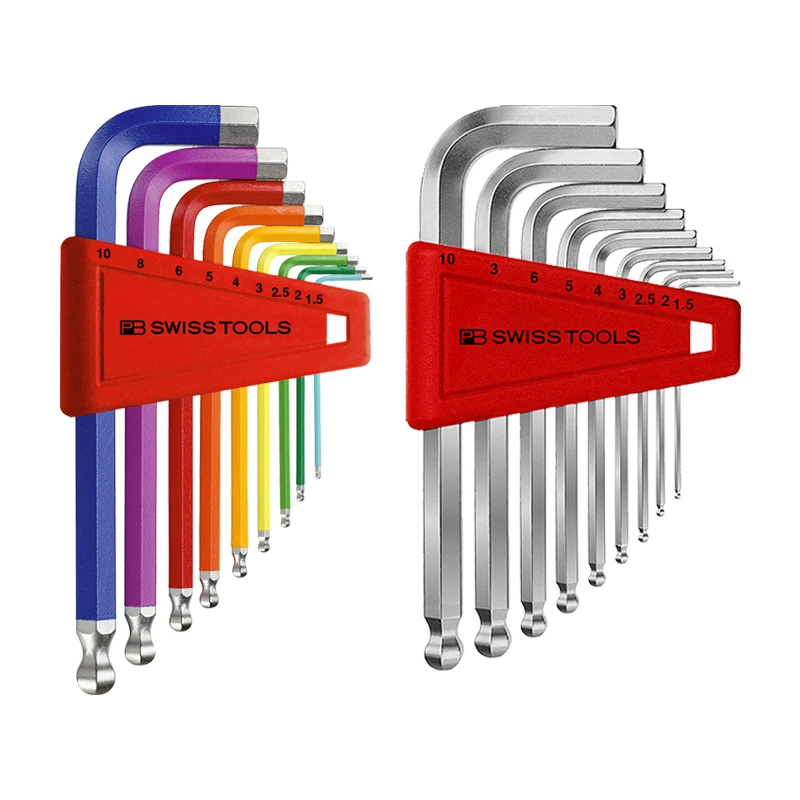 PB Swiss Tools Ball End Allen Wrench and Copper Mirror Matte L-type Wrench Set With Hard Ball End