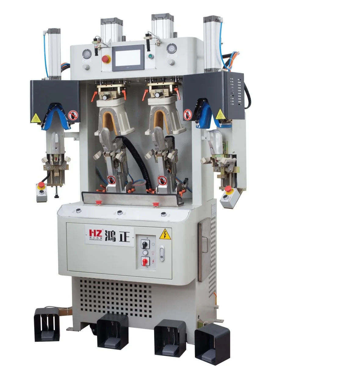China Dongguan Hongzheng shoe machine HZ-675-D-2H2C double cold and double heat heel setting machine (airbag type)
