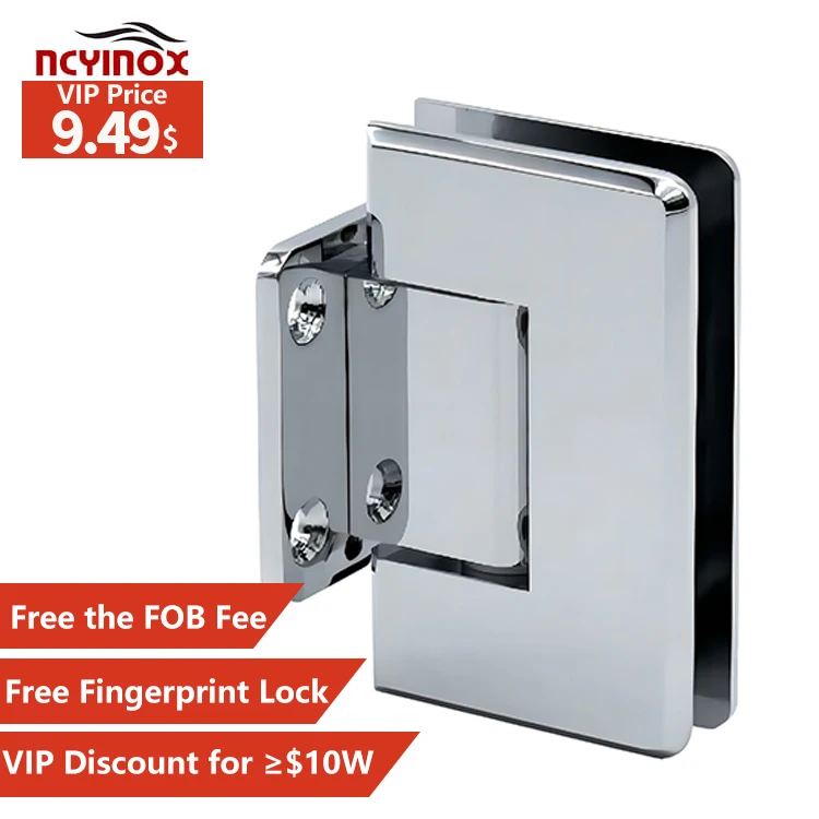 Glass Door Wall Moun Short Back Plate Shower Rooms Fittings Glass Hinges