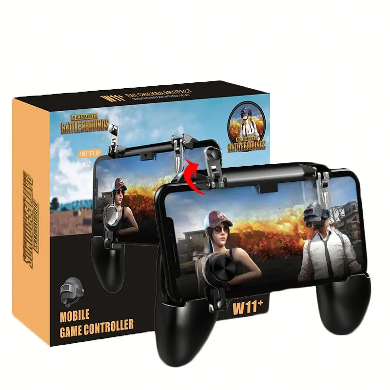 w11for  Pubg Game Gamepad Mobile Phone Game Controller l1r1 Shooter Trigger Fire Button For i Phone Android Joystick