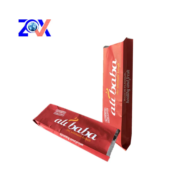 aluminum foil insulated food bags kebab paper bag for food takeaway