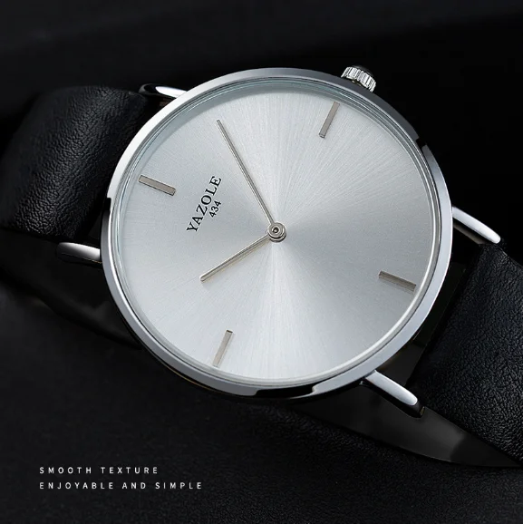 Роскошные наручные часы YAZOLE D 434 под заказ, оптовая продажа 2023, Лидер продаж, классические мужские минималистичные часы с частной этикеткой