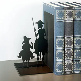 Custom iron character bookends bookshelves decoration simple modern european-style study Knight Newspaper, Book bookends