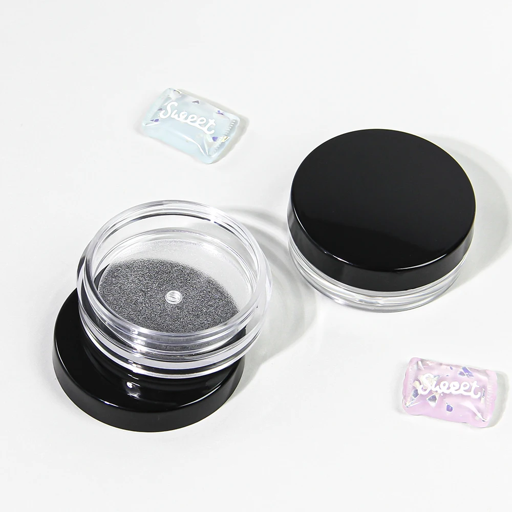 Free Sample 10g Clear Plastic Small Jar Empty Cosmetic Packaging for Eye Cream Lip Balm Container Mini Loose Powder Jar