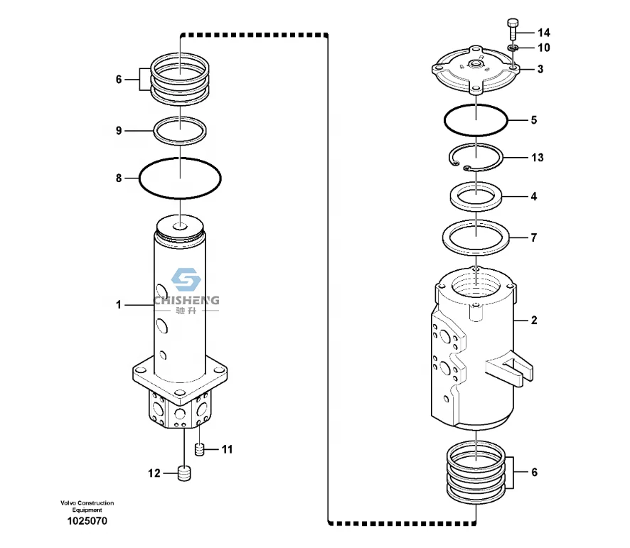 Центральное поворотное соединение VOE14570053 EC330B EC340D EC350D EC360B EC360C EC380D EC380E EC460B EC480D 14570053 поворотного соединения экскаватора