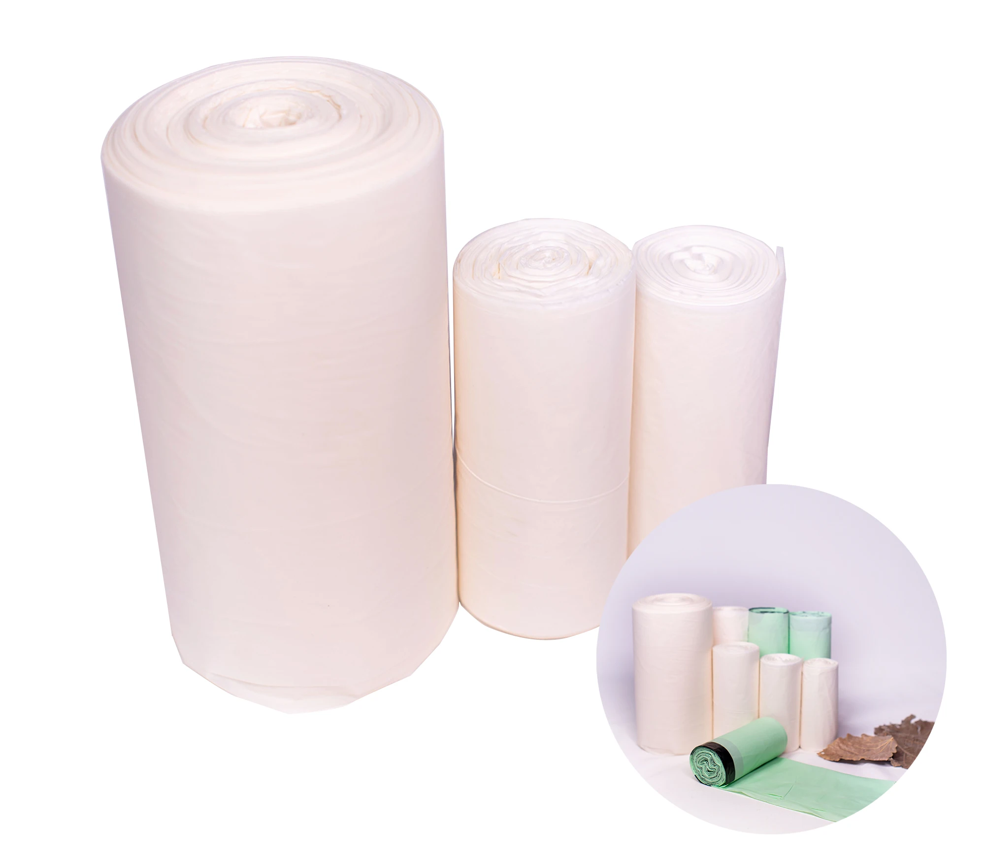 OEM Retail GRS Sustainable Recycled Plastic 13 Gallon Cornstarch Biodegradable Kitchen Bin Liners Compostable Trash Bags