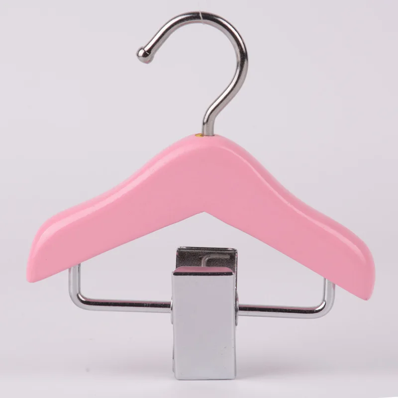 Custom Wigs Hair Holder Wooden Pants Hangers Wood Clamp Hangers With Logo