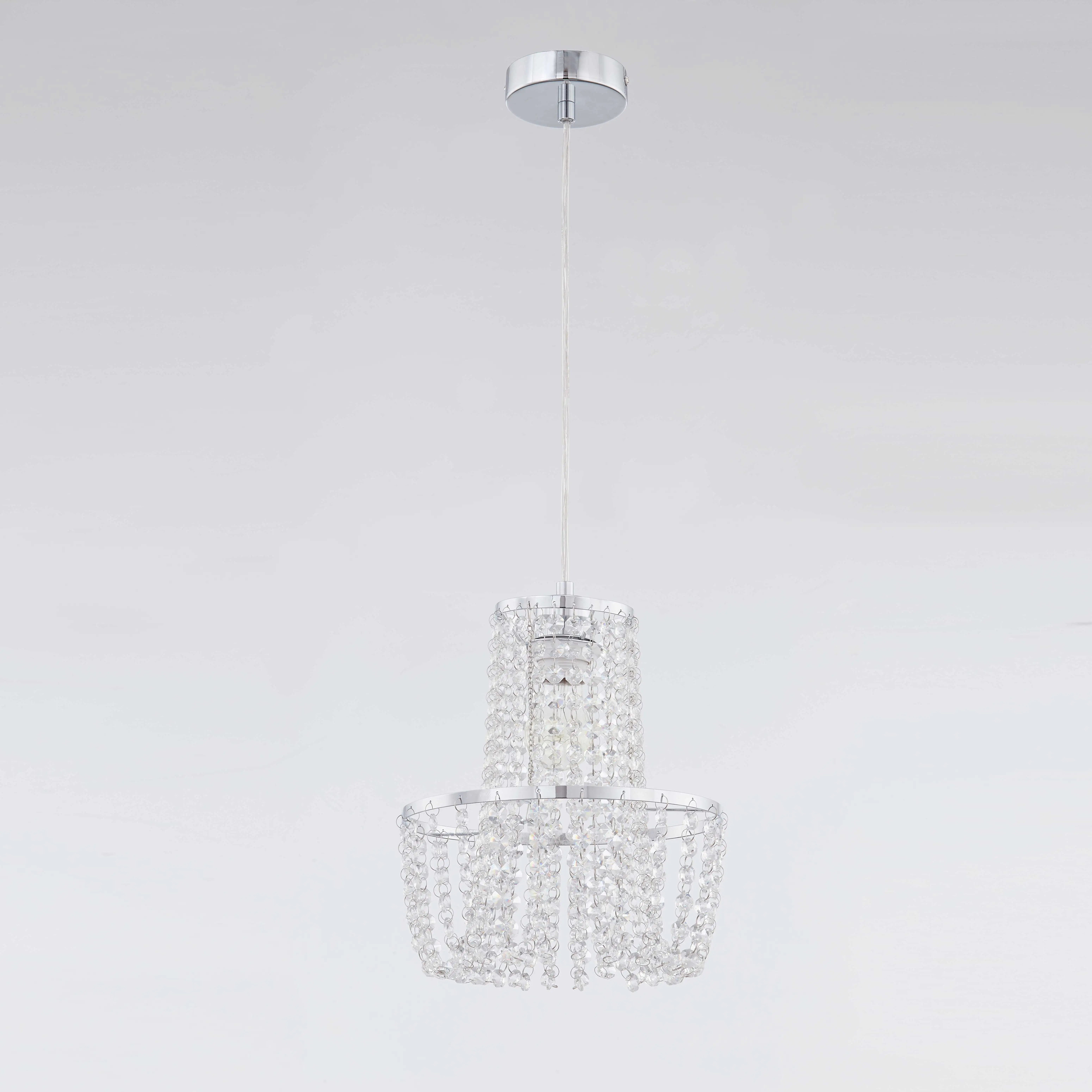 Romantic small double shade crystal pendant ceiling lamp good for Dining room Kitchen