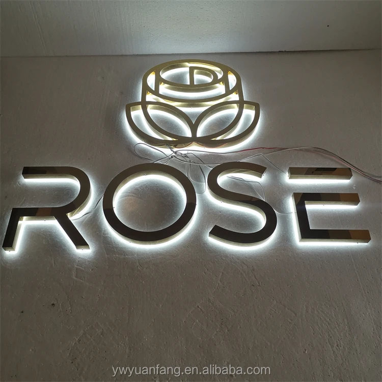 Outdoor 3D Letter Channel Light Backlit Sign Acrylic Signboard Business Logo Custom Led Illuminated Signs Neon For Storefront