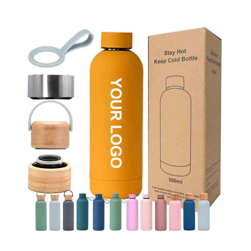 Wholesale custom logo portable small mouth gym sports running hiking stainless steel water bottle