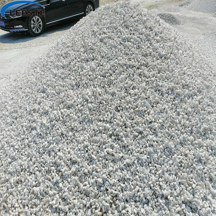 China Supplier Hot Sale Snow White Crushed Pebbles for Garden Driveways paving Landscaping Decorative Pebble Stone