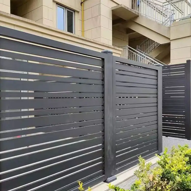 Aluminum Fence Slats Black Aluminium Fence And Trellis Gate Slats Horizontal Metal Fence Panel