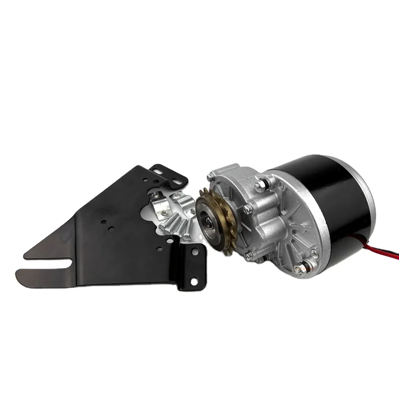 24V 36V 250W Electric Gear Motor With Freewheel Sprocket For Bicycle Left Side Mounting