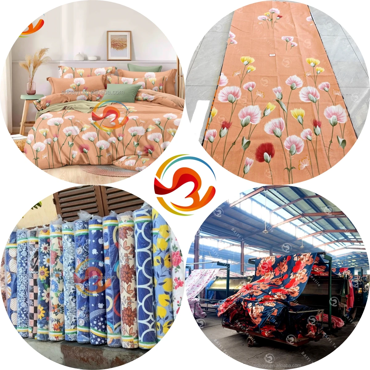 New Designs Customized 100% Polyester Printed Fabric for Bedsheet Duvet Covers Brushed Microfiber Soft Bedding Fabrics in Rolls