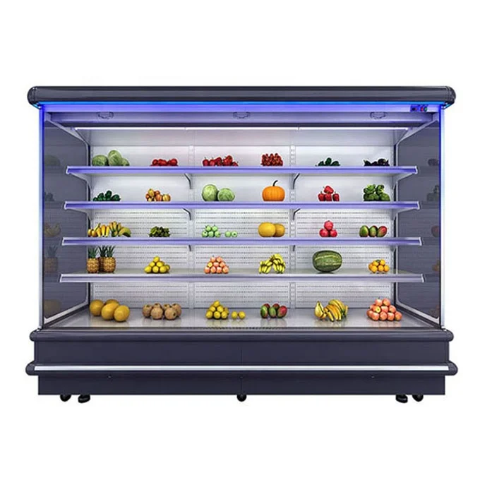 refrigeration commercial display supermarket refrigerator chiller cooler rack for fruits and vegetables store storage
