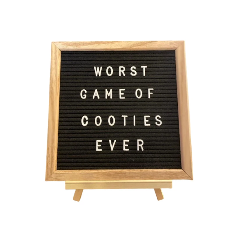 10x10in Oak Framed Felt Letter Board Message Board Changeable Letter Felt Boards Europe Wood Signs Wooden Signs Wooden Plaque 05