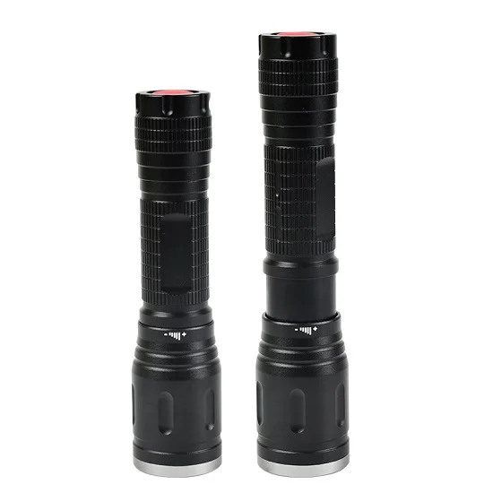 Brightenlux High Power Metallic USB Rechargeable Portable Mini 5 Modes LED Zoomable Xml 2 LED Torch Light