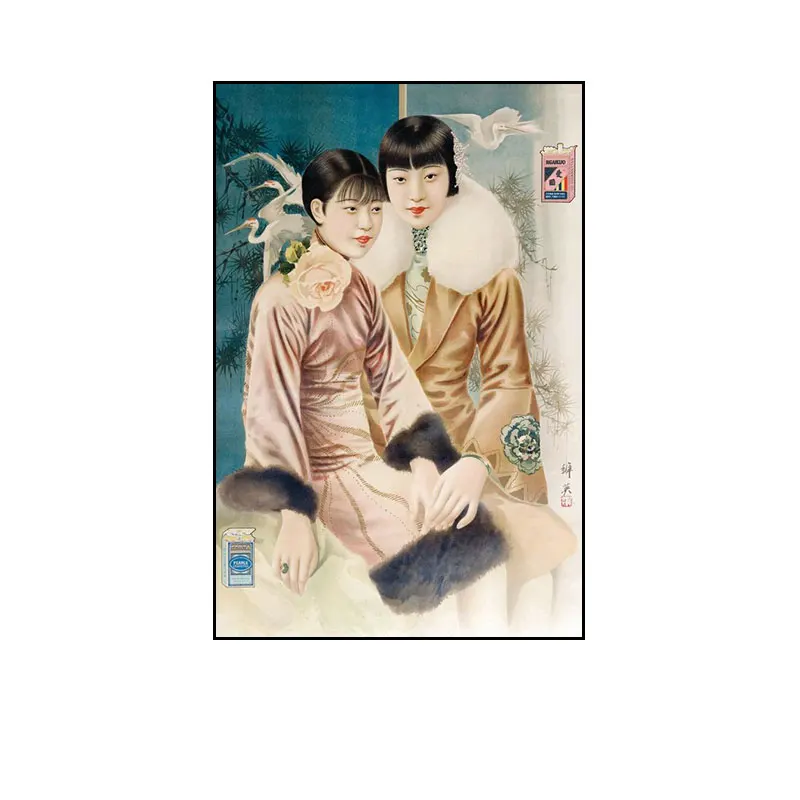 Заводская цена, покраска для дома, струйная печать, китайские художественные картины, старинная женщина, настенный постер