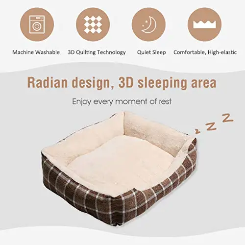 Manufacturer Direct Sale Japan Style Pet Pillows Plaid Dog Plush Pillow Pet Beds for Dogs