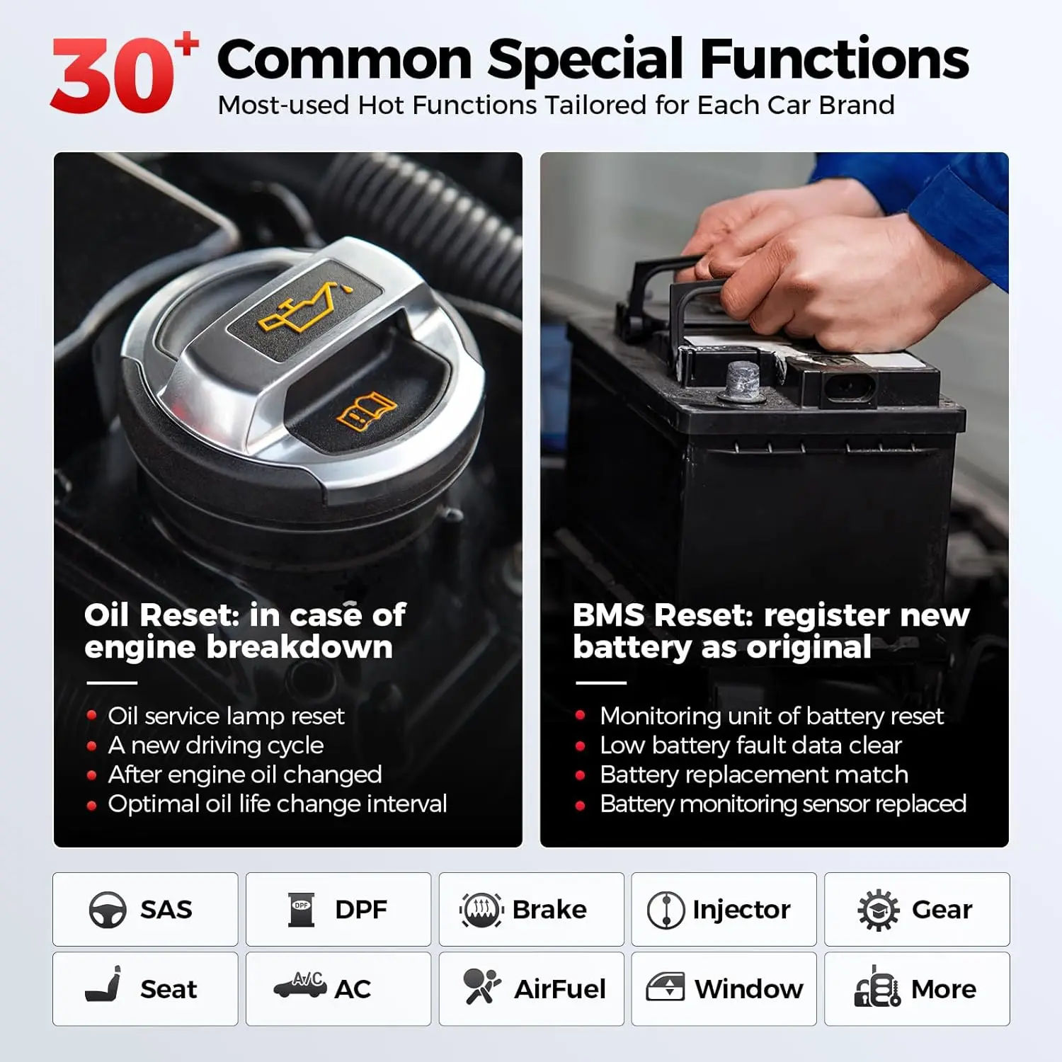 Launch Creader Elite 2.0 FGC Comprehensive 12V OBD2 Auto Diagnostic Tool All Service Code Reader for Ford/GM/Chrysler Cars