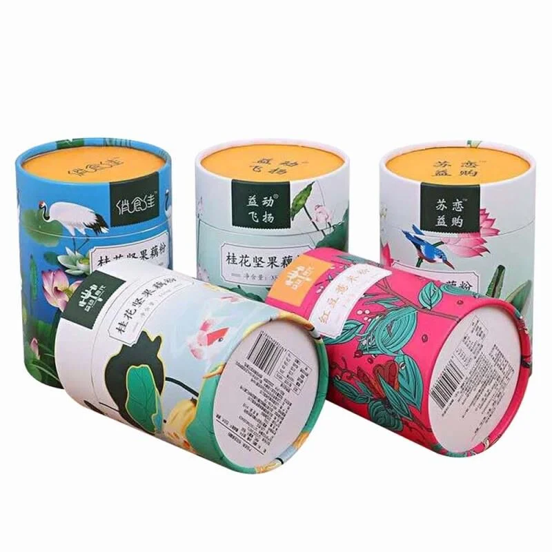 Custom logo printed brush eco friendly hemp packaging round kraft paper mailing tube