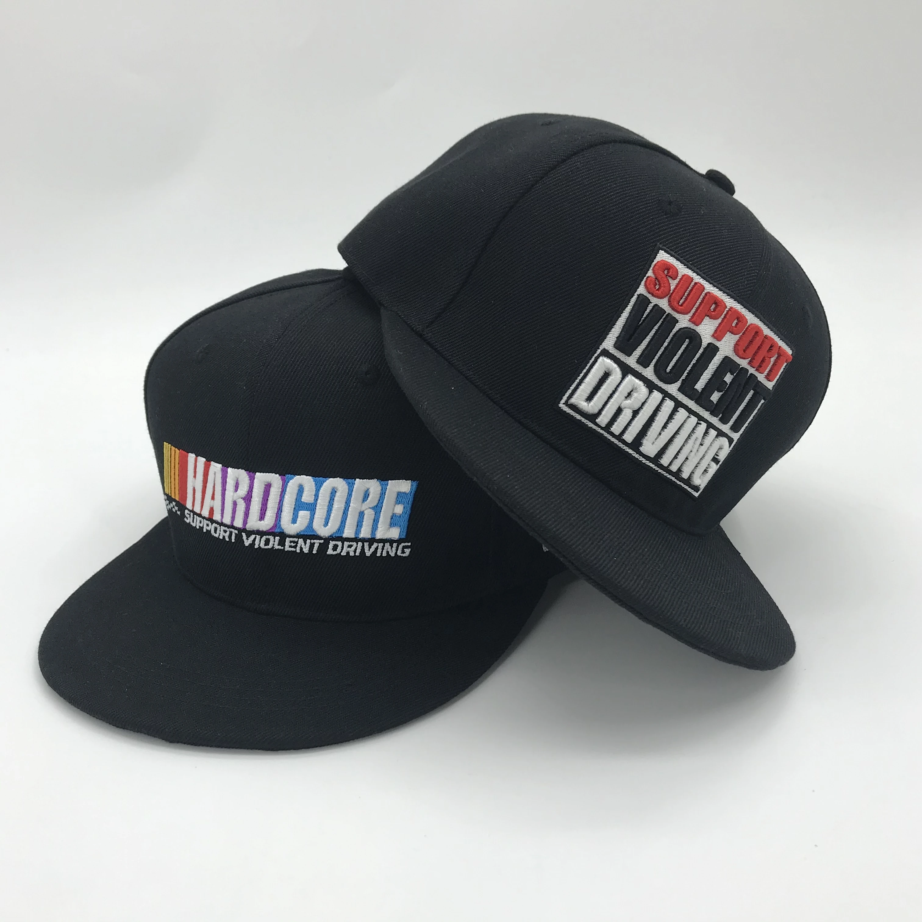 Wholesale Custom 3 D Puff  Embroidery Logo  Hip Hop Caps  Fashion Snap back Hats  For Men