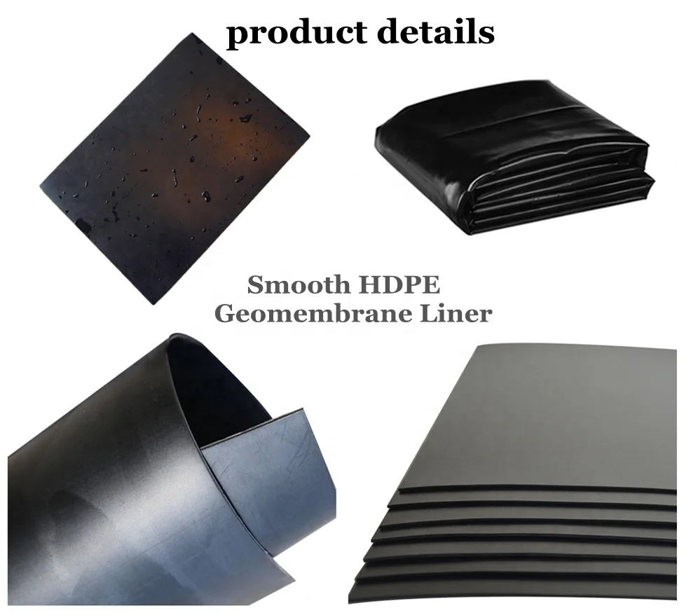  1 5 мм 2 Толстый черный/синий HDPE пластиковый геомембрана для рыбоводства дамба бак воды водоем