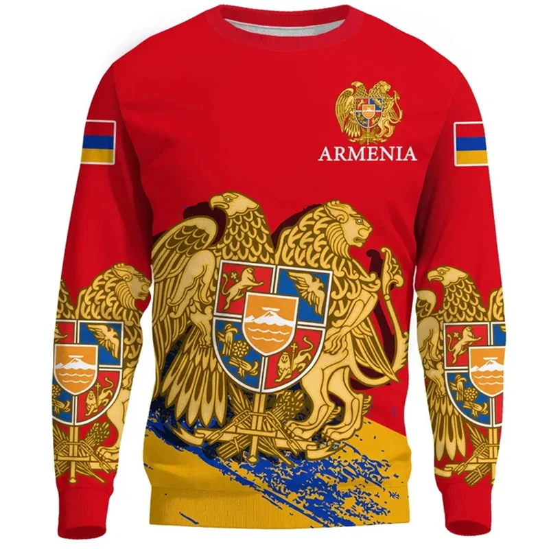 Spring Autumn Armenia Flag Pattern Pullover Sweatshirts Foe Men Women Casual Large Size New in Hoodie Mens Sport Tracksuit