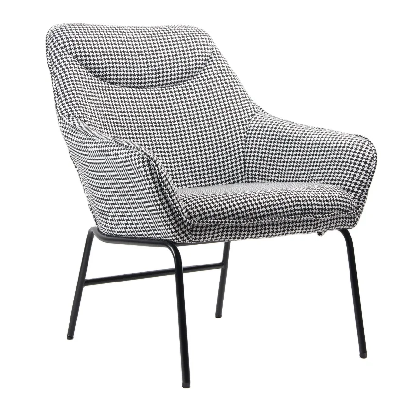 
2020 Hot Sales Upholstered Fabric Armchair/Accent Chair with Metal Legs for Living Room/Bedroom 