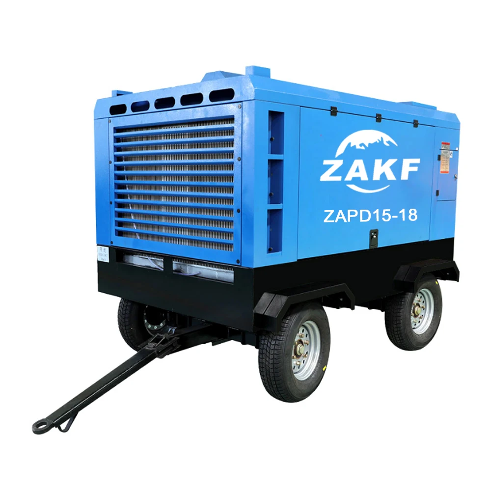 Взрывные Модели 212cfm 41kw 8bar дизельный мобильный Компрессор портативный винтовой воздушный компрессор