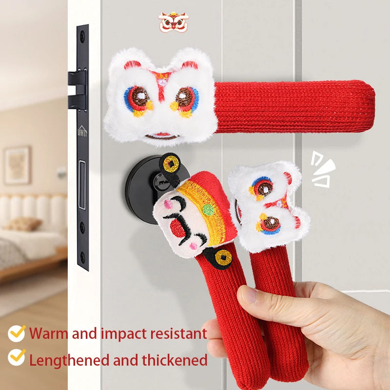 Creative Cartoon Anti-Bump Durable Door Handle Cover Cute Entrance Door Decoration for Holidays