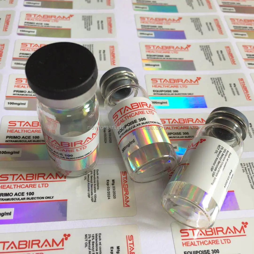 Wholesale Free Design Custom 10ml Steroid Vial Labels For Test Cypionate ,EQ