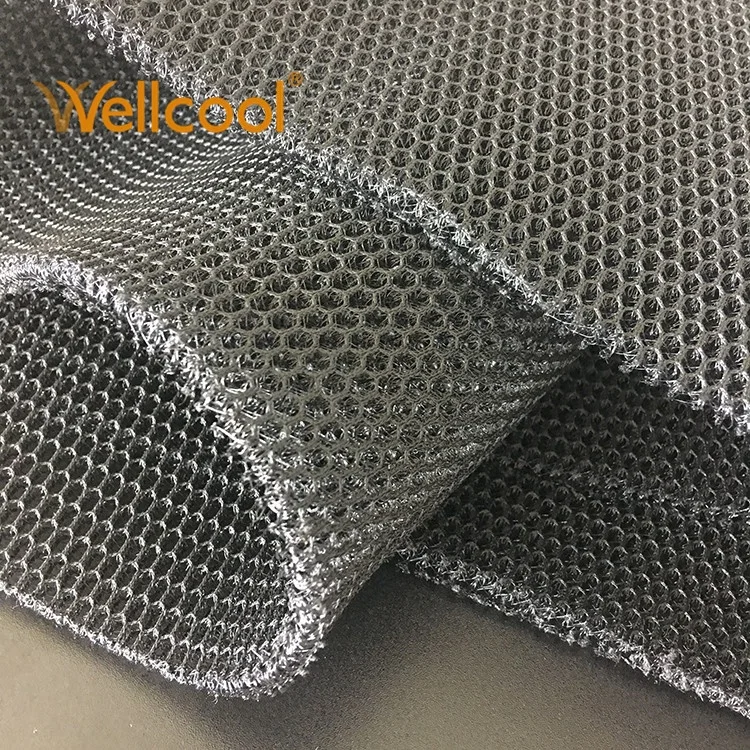 Breathable honeycomb 100% polyester 3d air spacer mesh fabric for vest