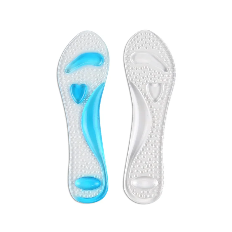 Factory wholesale silicone gel shock absorption arch support flat foot orthopedic insole for plantar fasciitis