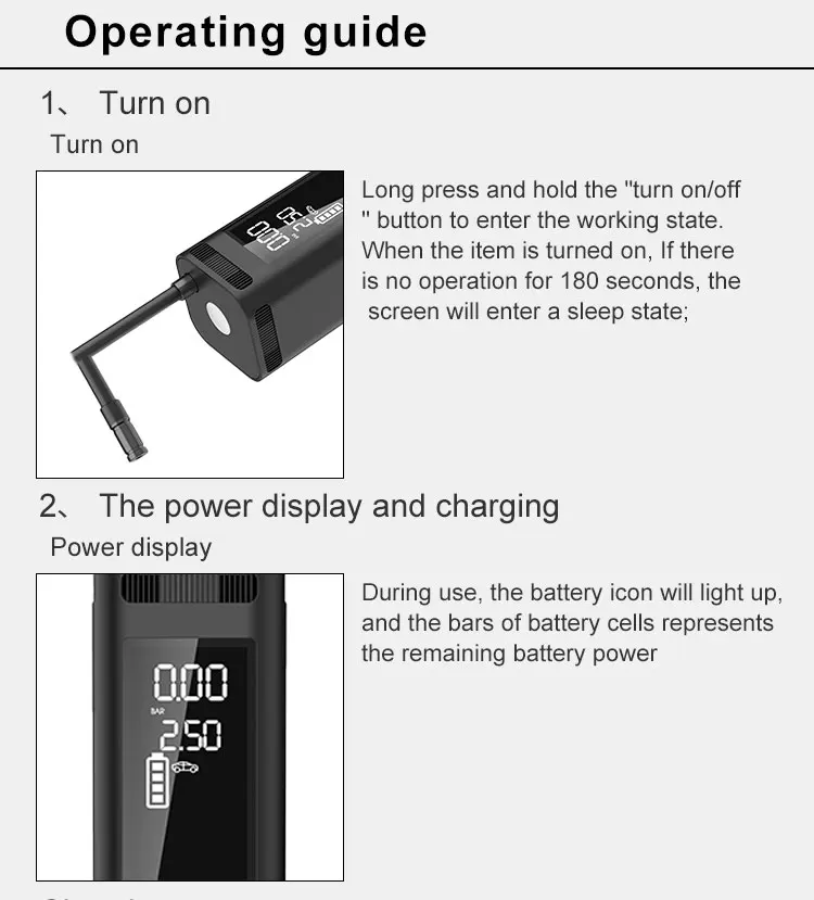 Car tools Fast Air Pump inflator Smart Digital truck 150PSI Car air Pump compressor portable wireless digital tire inflators