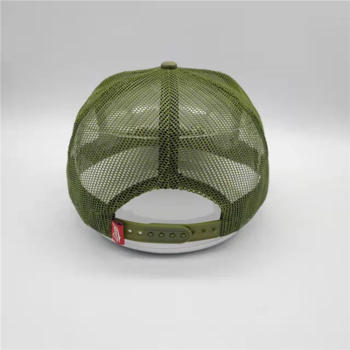 camouflage blank 7 panel custom embroidered trucker hat mesh