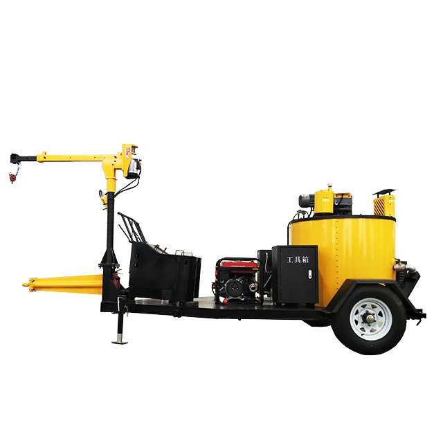 heating Road bitumen melting applicator for broken road pavement maintenance