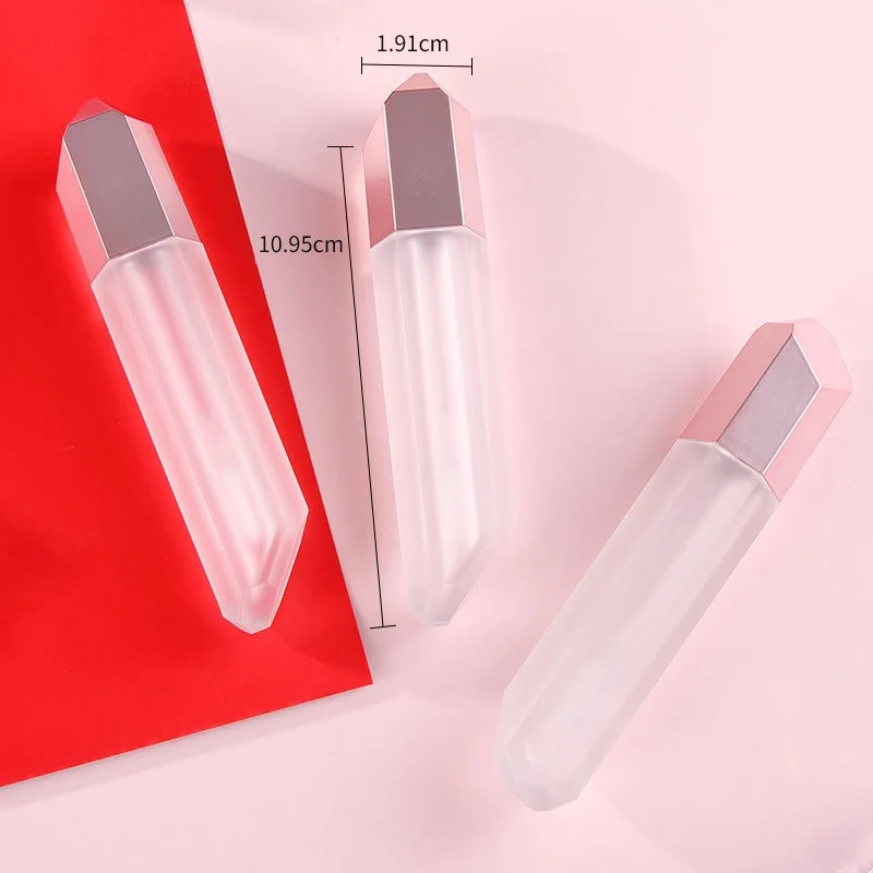 Simple Modern Transparent Lip Gloss Tube Customized Logo Transparent Lip Gloss Tube Customized Round Lipstick Bottle