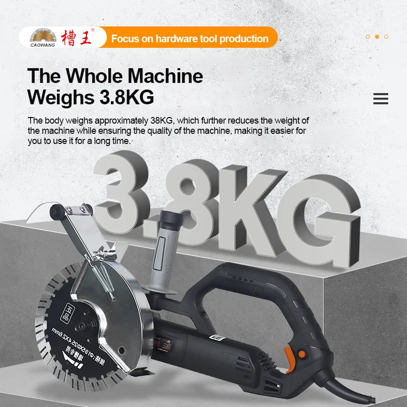 Power Tools 4100W Electric Concrete Wall Slotting Cutting Machine Brick Wall Chaser