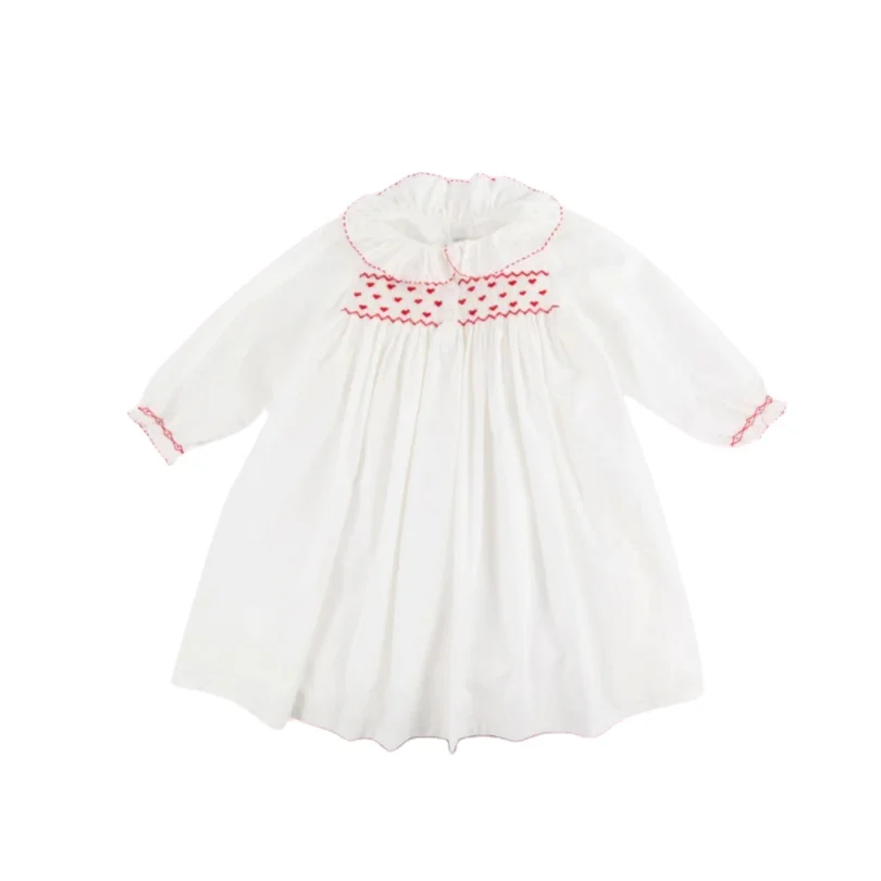 Trung Giang Smocked Children Clothing Smocked Dress Pajamas For Baby Girl 2M To 12Y Soft Cotton Customize Your Design