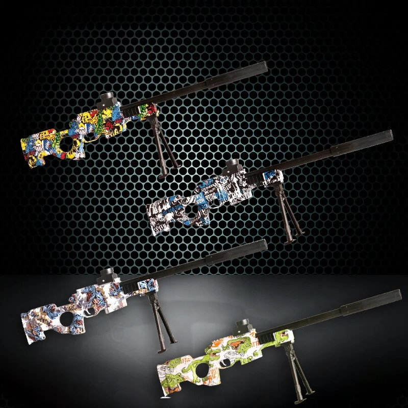 2024 New Electric Plastic Manual Rifle Bullet Toy Gun AWM Hk416d Boy Gel Bead Blaster Automatic 2-in-1 Toy Guns For Adults