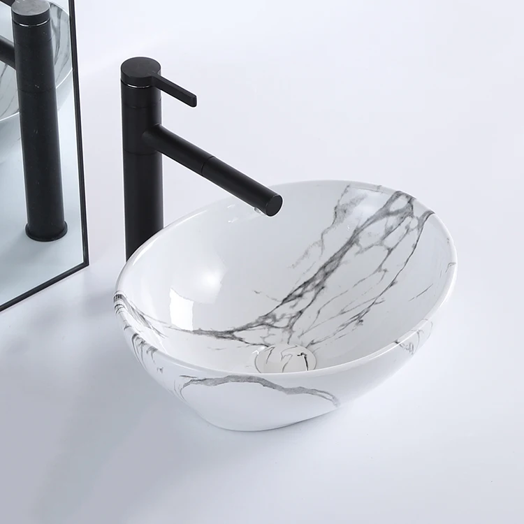 Sanitary Ware lavamanos marmol Small Ceramic Art Washbasin Marble Ceramique Bathroom Wash Basin Sink