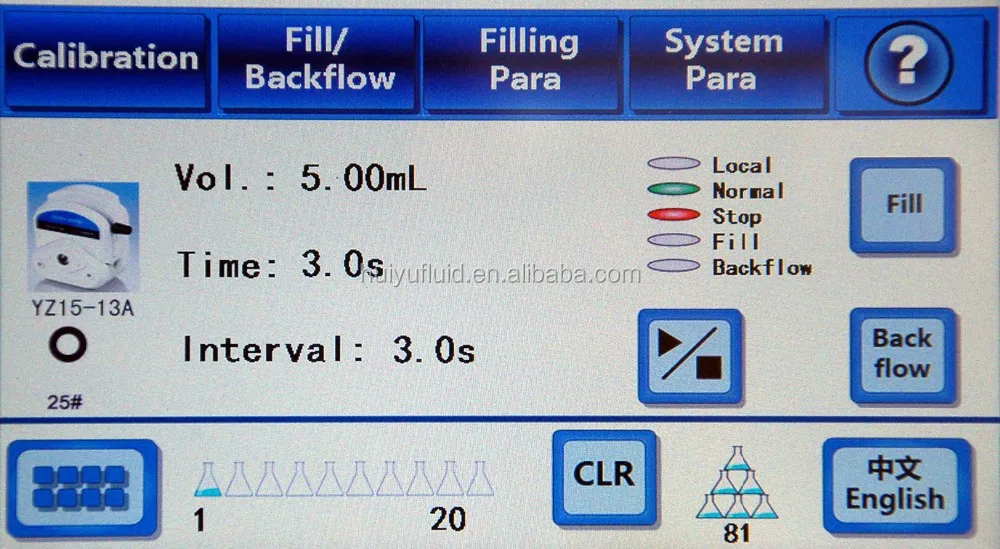 3 Axis 10x5  flacons 5 channels filling machine xyz Dispensing robot